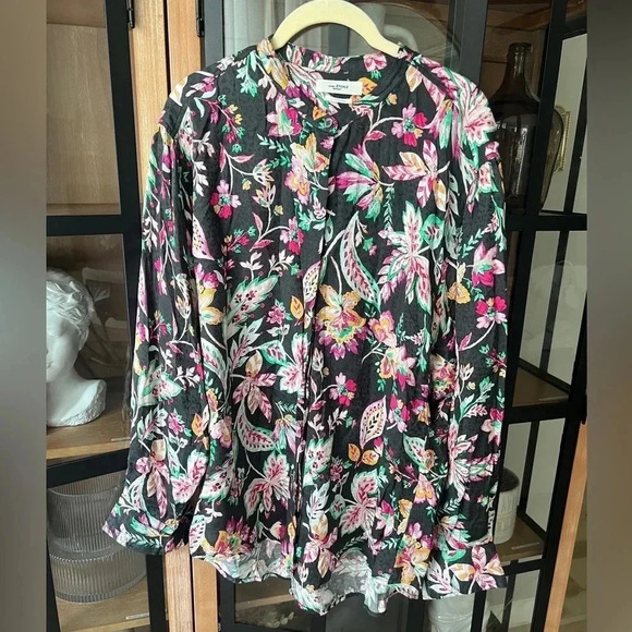 Étoile Isabel Marant Blouse button up shirt long sleeve floral print - Picture 2 of 10